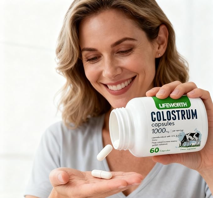Colostrum-Colostrum Powder-Colostrum Supplement Grass Fed Gut Health Bloating Immunity Skin &amp Hair Contains Bioactive Nutrients Keto Gluten &amp Fat Free (Unflavored | 30 Servings)