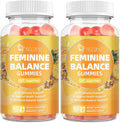 Premium Feminine Balance Gummies – 2 Pack Probiotic + Enzyme Blend for Digestive Hormone &amp PH Balance Pineapple Flavor 120 Gummies