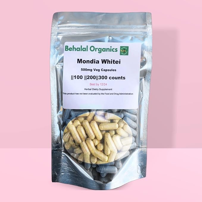 Mondia Whitei (Mulondo) Root Powder 500mg Vegetarian 100 Capsules