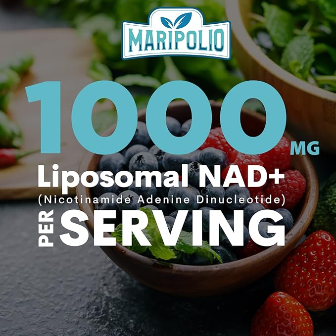 Liposomal NAD+ 1000 mg Supplement | High Bioavailability Liposomal Delivery | Cellular Energy &amp Wellness Support | Pure NAD+ Dietary Supplement for MenWomen 120 Softgels