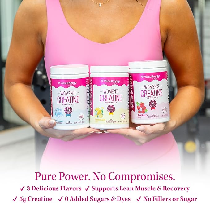 Micronized Creatine Monohydrate Powder – 5g per Serving Creatine Supplement | Support ATP Boost Strength Lean Muscle &amp Recovery | No Sugar Dyes or Fillers | Superior Mixing - Lemonade 50 Serv