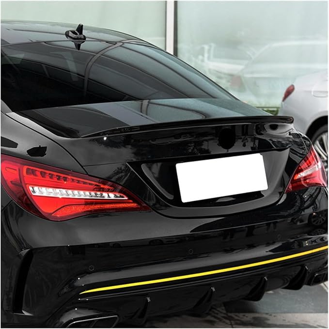 Car Tail Wing 2013-2019 Fit for Benz CLA Class C117 CLA200 CLA260 CLA45 Fit for AMG Sedan Car Rear Trunk Spoiler Wing Tail Decklid Lip Spoilers Stylish (Color : Carbon Fiber Look)