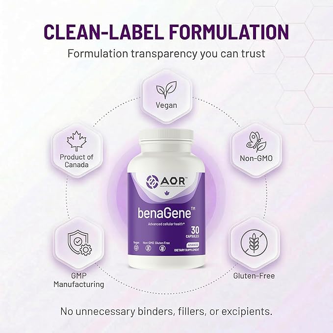 Advanced Orthomolecular Research AOR Benagene Capsules 30 Count