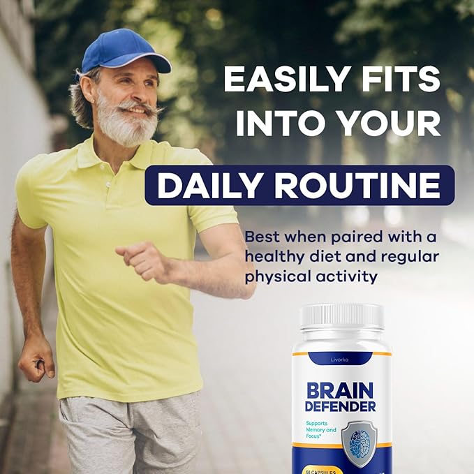 (5 Pack) Brain Defender - Official Brain Defender Supplement Advanced Pills Natural Brain and Memory Support Brain Defender Health &amp Wellness Multivitamin 300 Capsules for 5 Months