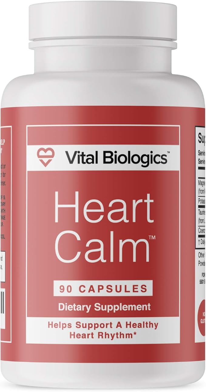 Heart Calm- Helps Support and Maintain a Healthy Heart Rhythm- A Natural Fast-Acting Formula with Magnesium Taurate Glycinate Malate and More. 90 Capsules.