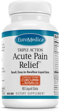 EuroMedica Acute Pain Relief - Dietary Supplement with BCM-95 Curcumin &amp BOS-10 Boswellia - Black Sesame Seed Oil Supplement to Support Relief of Occasional Discomfort - 60 Liquid Gels