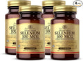 Solgar Yeast-Free Selenium 100 mcg - 100 Tablets Pack of 4 - Supports Antioxidant &amp Immune System Health - Non-GMO Gluten Free Dairy Free Kosher - 400 Total Servings