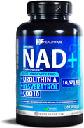 Healthfare 10573mg NAD Supplement Resveratrol CoQ10-120 Capsules NMN Alternative Liposomal High Absorption Formula | Betaine for Anti-Aging Extended Effects - Cellular Energy Skin for Women &amp