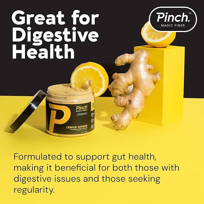 Pinch Magic Fiber &amp Shaker Combo | Prebiotic Psyllium Husk Fiber for Digestive Health Keto Vegan Low Sugar | BPA-Free Shaker for Smooth Mixing Travel-Friendly Dishwasher Safe | 28-Day Supply