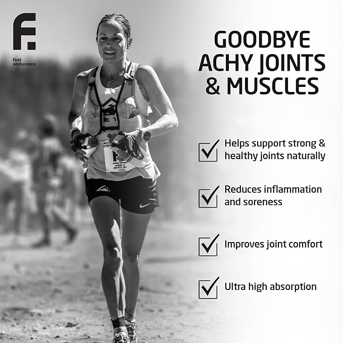 FIRST ENDURANCE Halo Joint Health Supplement - Krill Oil Choline Curcumin Improves Joint Comfort Accelerates Recovery Superior Absorption Extra Strength Joint Support 60 Liquid Capsules