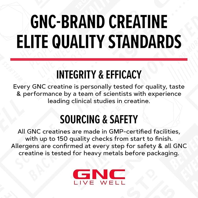 GNC AMP Creabolic - Creatine Monohydrate Powder - High-Potency 5g Creatine with HMB &amp PeptiStrong - Triple Action Muscle Formula - No Added Sugars - Lemonade - 30 Servings