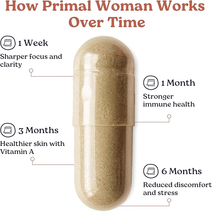 Beef Organ Supplement for Women - Heart Liver for Women Grass Fed Pasture Raised Liver | Primal Beef Organ Capsules Woman (60 Capsules)