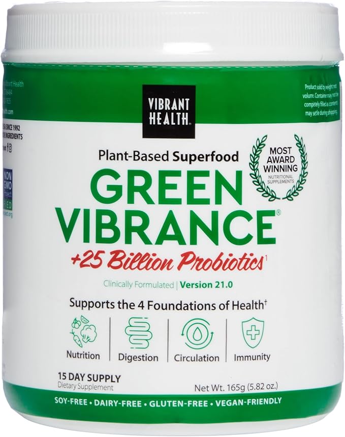 Vibrant Health Green Vibrance Vegan Superfood Powder 15 Servings