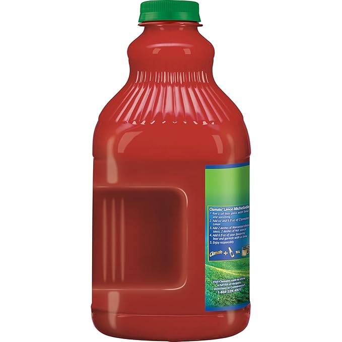 Clamato Limon Tomato Cocktail 64 fl oz bottle (Pack of 8) Zesty Citrus Mixer Authentic Flavor Perfect Mixer for Micheladas and Bloody Mary Drinks and other Cocktail Spirits