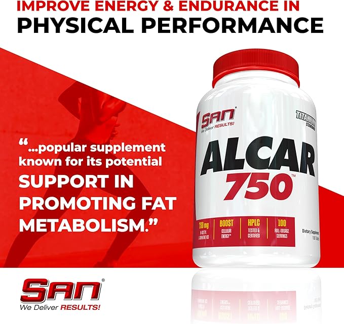 Alcar 750 - Pure Acetyl L-Carnitine for Energy Focus and Fat Metabolism 100 Servings