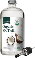 Natural Force Organic MCT Oil – Pure Glass Bottle – Made from 100% Virgin Coconut Oil + Certified Keto Paleo Kosher Vegan &amp Non-GMO – Lab Tested for Quality and Purity - 32 Ounce