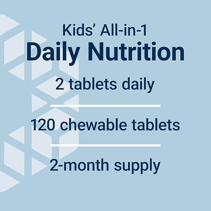 Life Extension Children's Formula Mix™ multivitamin for Kids 18 Essential Vitamins and Minerals Berry Flavored with no Added Sucrose Gluten-Free Non-GMO 120 chewable Tablets