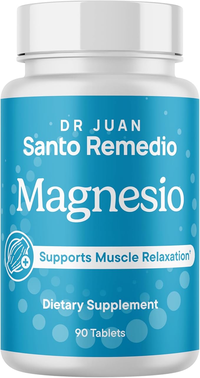 Santo Remedio Magnesium Supports Muscle Relaxation Dietary Supplement Magnesium Citrate 300 mg No Artificial Flavors No Artificial Colors 90 Tablets (90 Servings)