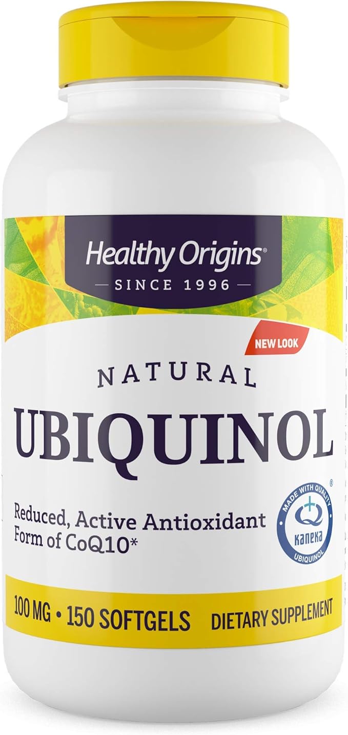 Healthy Origins Ubiquinol 100 mg (Kaneka QH Non-GMO Gluten Free Heart Support Energy Support) 150 Softgels