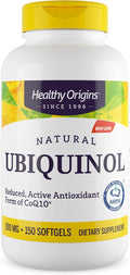 Healthy Origins Ubiquinol 100 mg (Kaneka QH Non-GMO Gluten Free Heart Support Energy Support) 150 Softgels