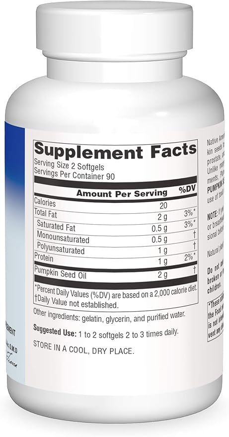 Planetary Herbals Full Spectrum Pumpkin Seed Oil Botanical Support for The Prostate* 1000 mg - 180 Count