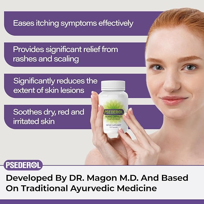 Psoriasis Support for Skin 120 Herbal Capsules Natural Psoriasis Supplements Traditional Indian Ayurveda Medicinal Plants with 6 Antioxidant Herbs Dry and Itchy Skin Supplement