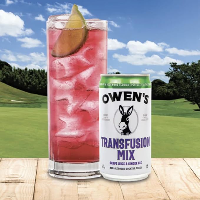 Owen’s Craft Mixers | Transfusion Mix 30 Pack | Handcrafted in the USA with Premium Ingredients | Vegan &amp Gluten-Free Soda Mocktail and Cocktail Mixer