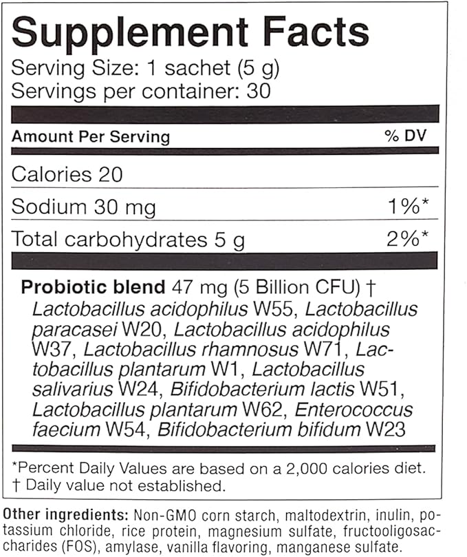 OMNi BiOTiC AB 10 - Clinically Tested Restorative Probiotic - Supports &amp Restores Gut Flora &amp Digestion - Digestive Probiotic for Diarrhea - Vegan Hypoallergenic Non-GMO (30 Daily Packets)