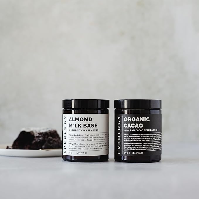 Erbology Organic Cacao Powder 3.2 oz - 18 Servings - Sustainably and Ethically Sourced Straight from Farm in Peru - Small Batch - Vegan - GMO-Free