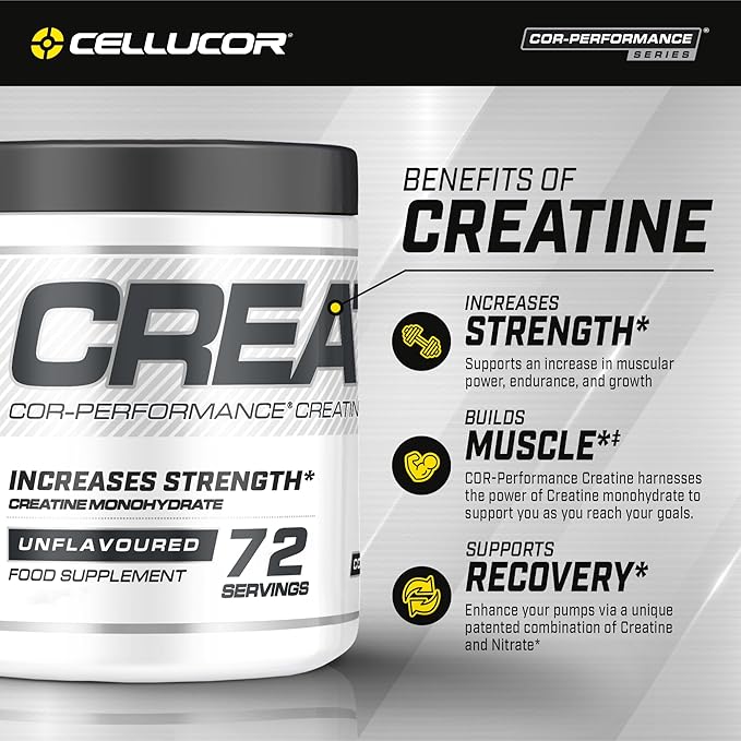Cellucor Pre Workout &amp Creatine Bundle C4 Original Pre Workout Powder Grape 30 Servings + Cor Performance Creatine Powder 72 Servings