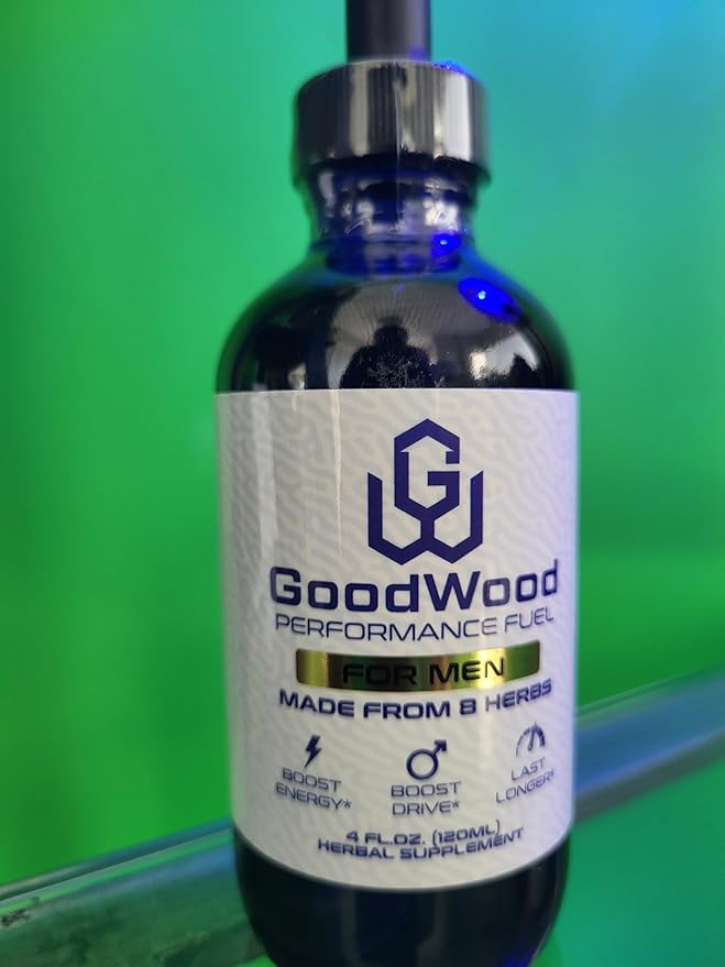 GoodWood - Male Liquid Drops - Increases Stamina and Size - Improves Energy Drive and Power - for Men Ages 30 40 50 60+ - Made with 8 Herbs and Organic - One Pack