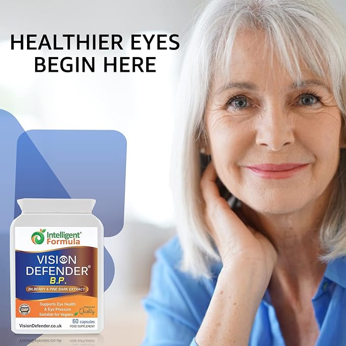 Vision Defender Plus &amp BP &amp Omega Supreme Eye Care Bundle – Eye Supplements with AREDS2 (inc. Lutein Zinc) Meso-Zeaxanthin Bilberry Pine Bark Omega-3 Fish Oil (EPA DHA). Made in UK
