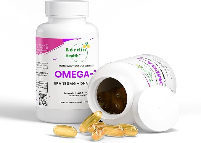 Premium Omega-3 Triple Strength Fish Oil 1000mg - EPA 180mg DHA 120mg - Wild-Caught Deep Sea Fish - Molecularly Distilled Burpless - 100 Softgels - Made in USA