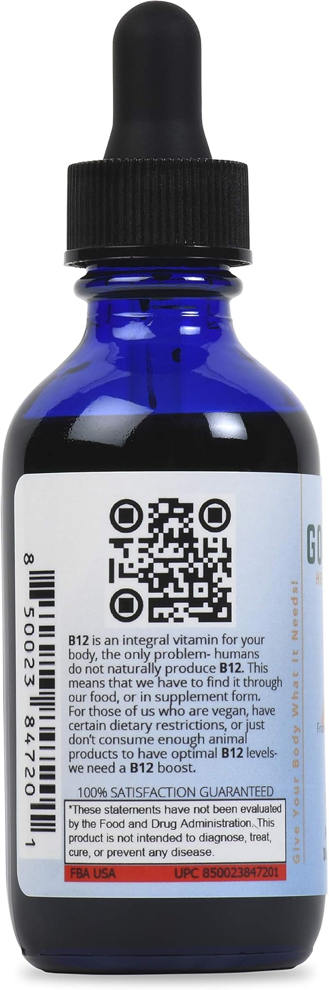 Good State Vitamin B12 Liquid Mineral Supplement | Vegan Organic and Professional Grade B12 Vitamins Sublingual Liquid | Nano-Ionic for Optimal Absorption | 2 Fl oz Bottle