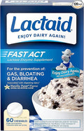 LACTAID Fast Act Chewables Vanilla Twist 60 ea (Pack of 12)