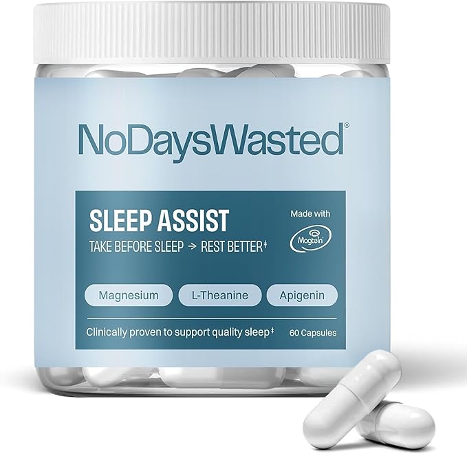 Magnesium Sleep Supplement - Magnesium Threonate Chelated Magnesium's Bisglycinate L-Theanine &amp Apigenin - Sleep Assist - Powerful Blend for Better Sleeping and Restful Nights - 60 Capsules