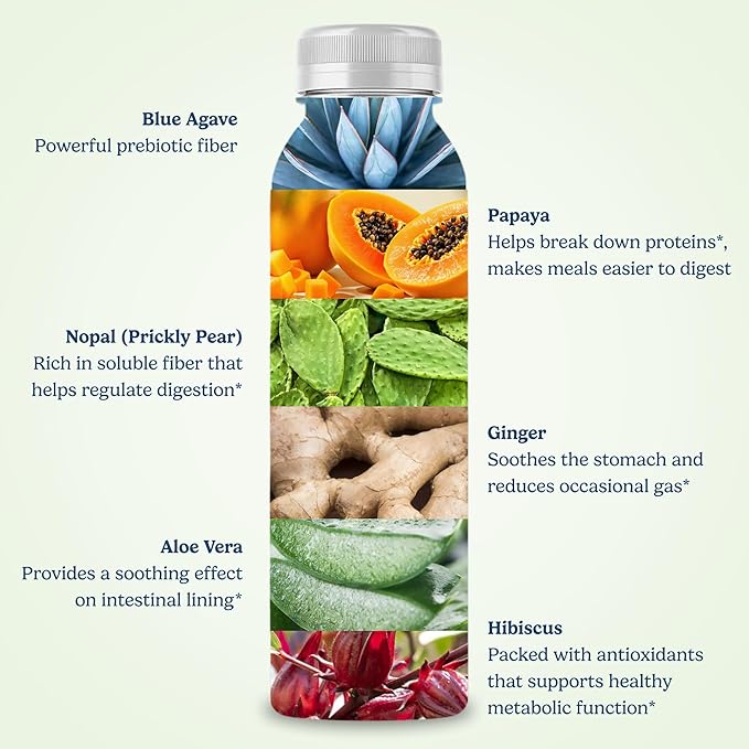 Santo Remedio Digestion Plus Concentrated Blue Agave Drink 30 Servings Passionfruit Flavor Vegan Gluten-Free Non-GMO No Added Sugar