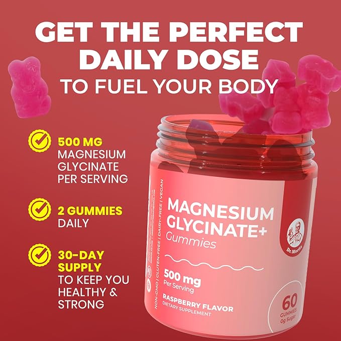 Award Winning Magnesium Glycinate Gummies for Adults &amp Kids - with L-Theanine &amp Lemon Balm - Magnesium Gummies for Women &amp Men for Relaxation Support - No Sugar Added Non-GMO (120 Count)