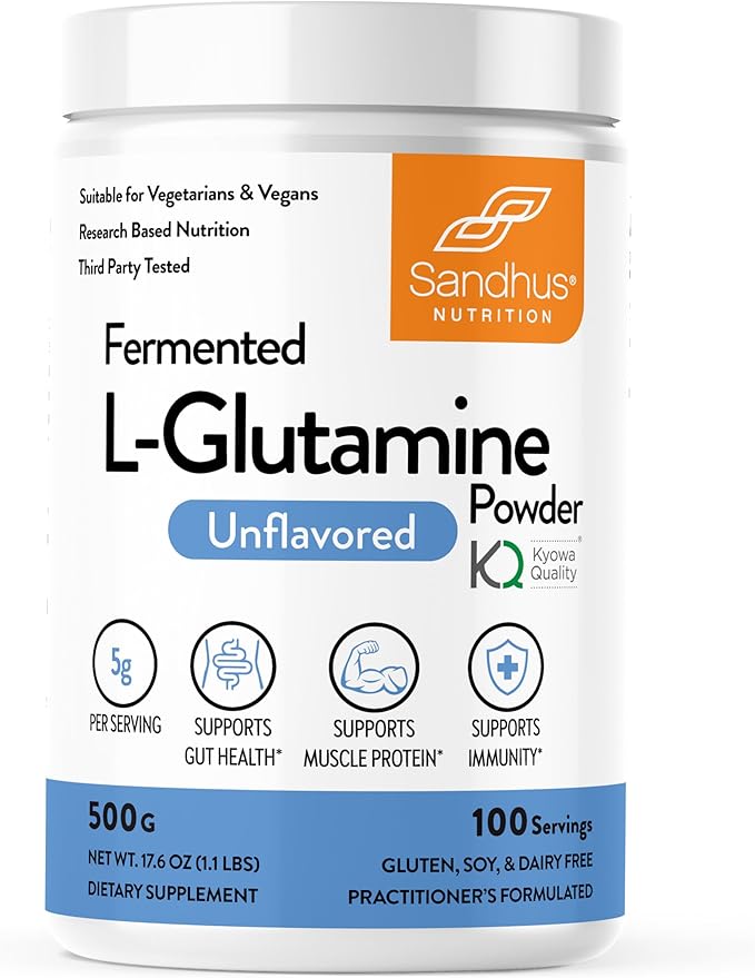 Sandhu's Creapure German Creatine &amp L-Glutamine Powder | Supports Lean Muscle Building &amp Gut Health
