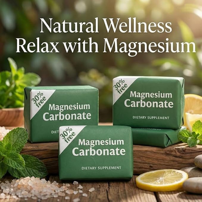 Magnesium Carbonate Cubes – 12 Pack | Pure Food Grade Non-GMO Gluten-Free Vegan | Easy to Dissolve Natural Wellness Mineral Made in Mexico – LENICO