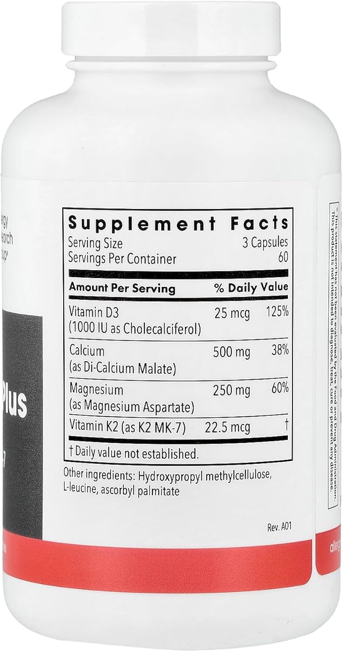 Metabolic Maintenance - Cal/Mag Plus w/Vitamin D &amp K2 180 caps