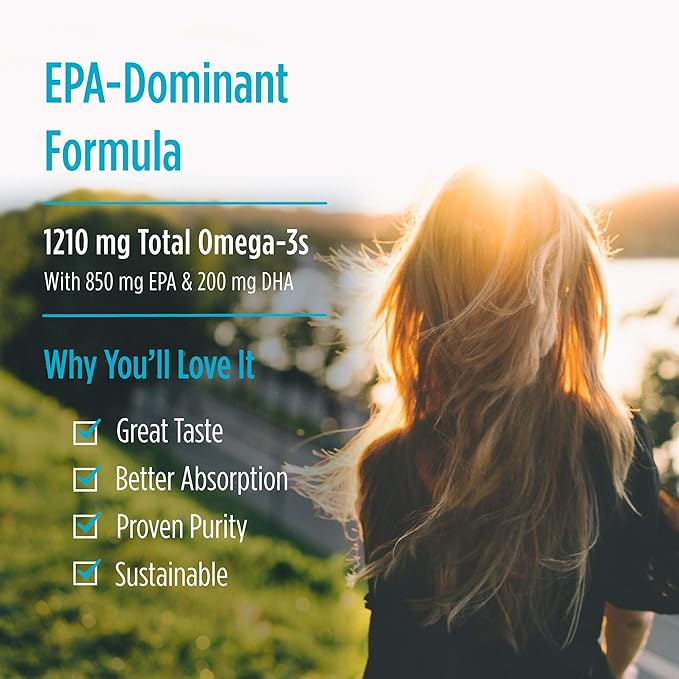Nordic Naturals ProEPA Lemon - 120 Soft Gels - 1210 mg Omega-3 - High-Intensity EPA Formula for Healthy Mood Heart Health &amp Cellular Function - Non-GMO - 60 Servings