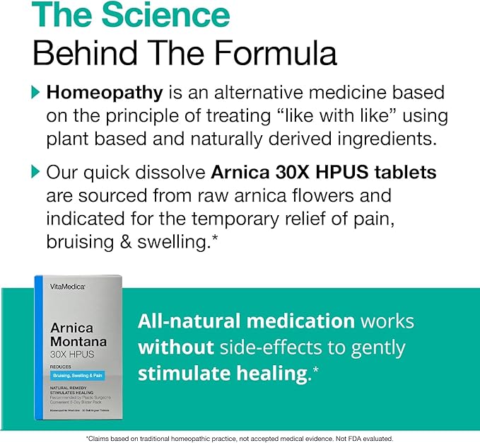 VitaMedica Arnica and Bromelain Blister Packs Bundle | for Post Surgery and Muscle Recovery | Bruise Relief | Plant Based Natural Formulas | 2 Product Bundle for Healing Support | 5 Day Supply
