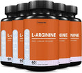 L-Arginine Capsules High Potency Nitric Oxide Support for Muscle Pump Vascularity and Endurance 60 Count (5)