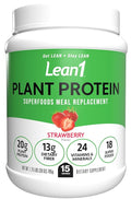 Lean1 Plant Based Protein Powder Meal Replacement strawberry flavor 15 serving