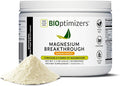 BIOptimizers Magnesium Breakthrough Drink - 8 Forms of Magnesium Electrolytes Sleep Health Stress Muscle Recovery Heart Support | Glycinate Citrate Malate- Banana Mango
