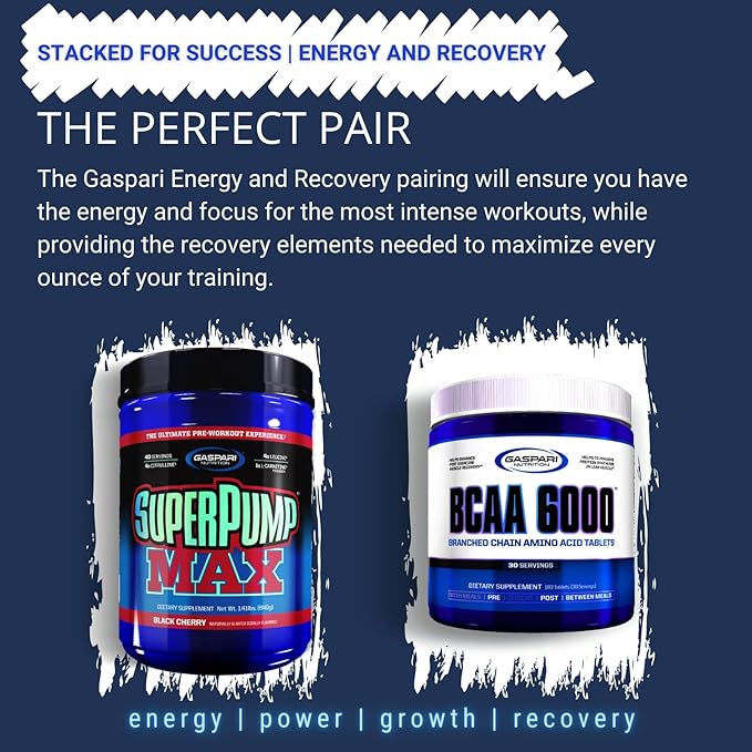 Gaspari Nutrition AminoMax 8000 Advanced Amino Acids for Muscle Recovery Growth and Endurance - Creatine Leucine Taurine and BCAAs (325 Tablets)