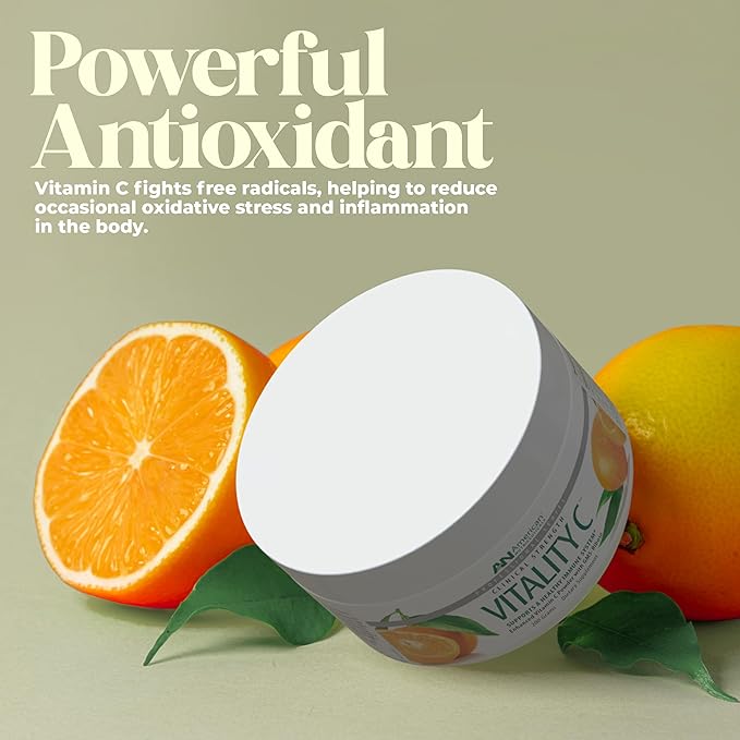 American Nutriceuticals Vitamin C Powder Sugar Free - Immune Booster -Non-Acidic - No Upset Stomach No Gas - 4000mg (30-Day Supply)