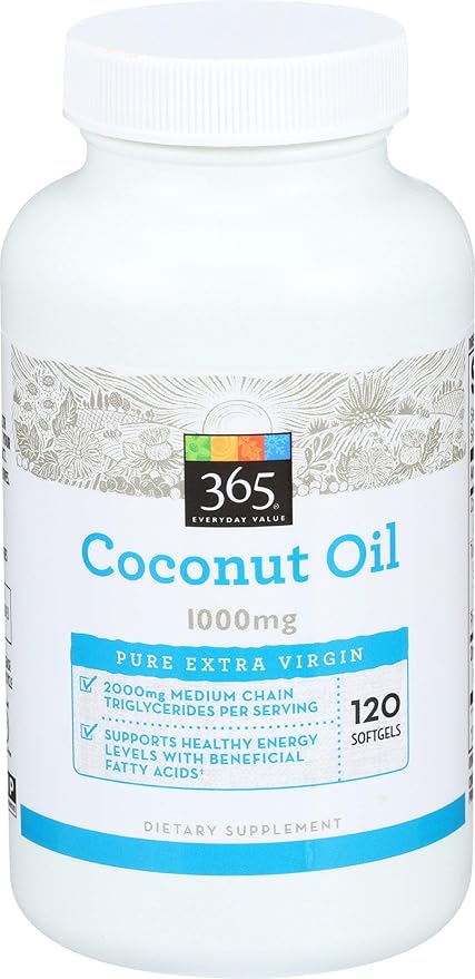 365 Everyday Value Coconut Oil softgels 120 CT