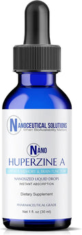 Nano HUPERZINE A | Nanosized Liquid Particles | Instant Absorption | Attention Focus Memory Mental Clarity | Non-GMO GMP Certified | 30 Servings/6000mcg per Bottle